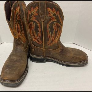 Survivors men’s Leather steel Toe  boots size 8